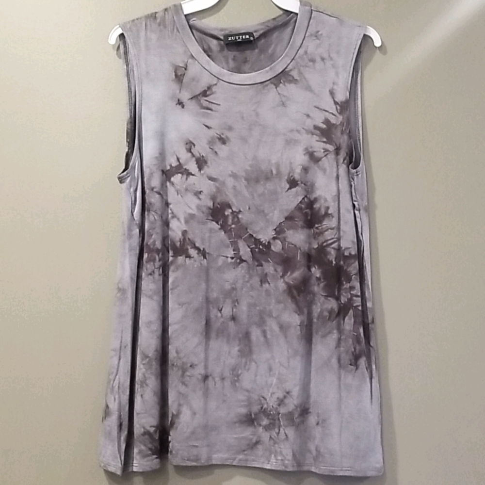 NWOT gray tie dye tank top
